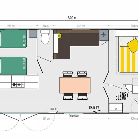 Mobil Avec Terrasse - 4 Pers. - Api-1-52-2122 مكان تخييم Verruyes